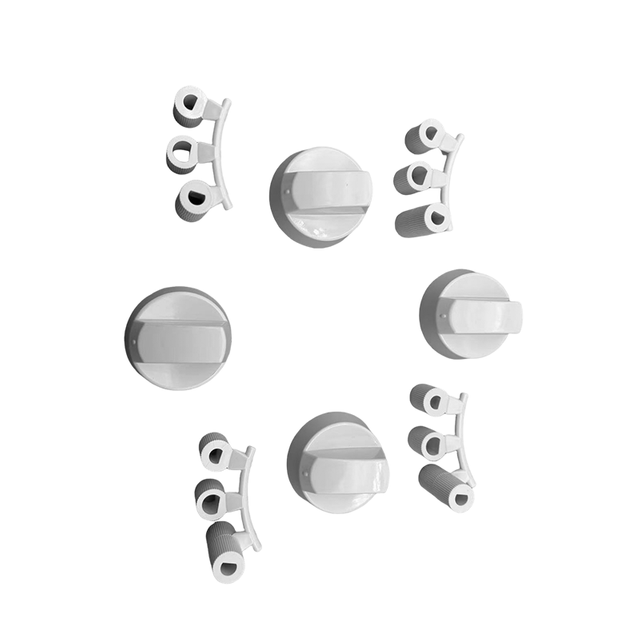 BOUTONS DE R&Eacute;GLAGE DU PLATEAU DE PO&Ecirc;LE 16 PCS ( 42 MM+6S+8S+6/8H+6/6H) BLANC