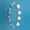 BOUTONS DE R&Eacute;GLAGE DU PLATEAU DE PO&Ecirc;LE 16 PCS ( 42 MM+6S+8S+6/8H+6/6H) BLANC
