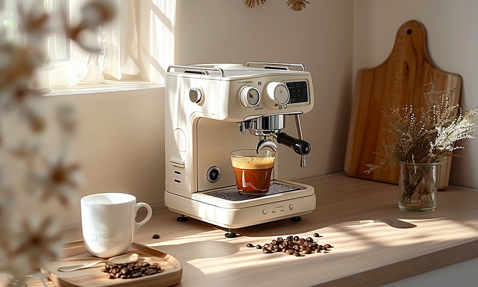 Sc&eacute;nario des composants de la machine &agrave; caf&eacute;