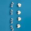 BOUTONS DE R&Eacute;GLAGE DE LA PO&Ecirc;LE 16 PCS 10029978 ( 42 MM+6S+8S+6/8H) ARGENT