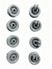 ROUES DU PANIER SUP&Eacute;RIEUR DU LAVE-VAISSELLE (8 PCS) 00611666 00165313